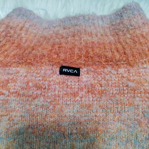 RVCA Dream Cycle Ombre Striped Knit Womens Medium Turtleneck Sweater Multicolor - Picture 7 of 13